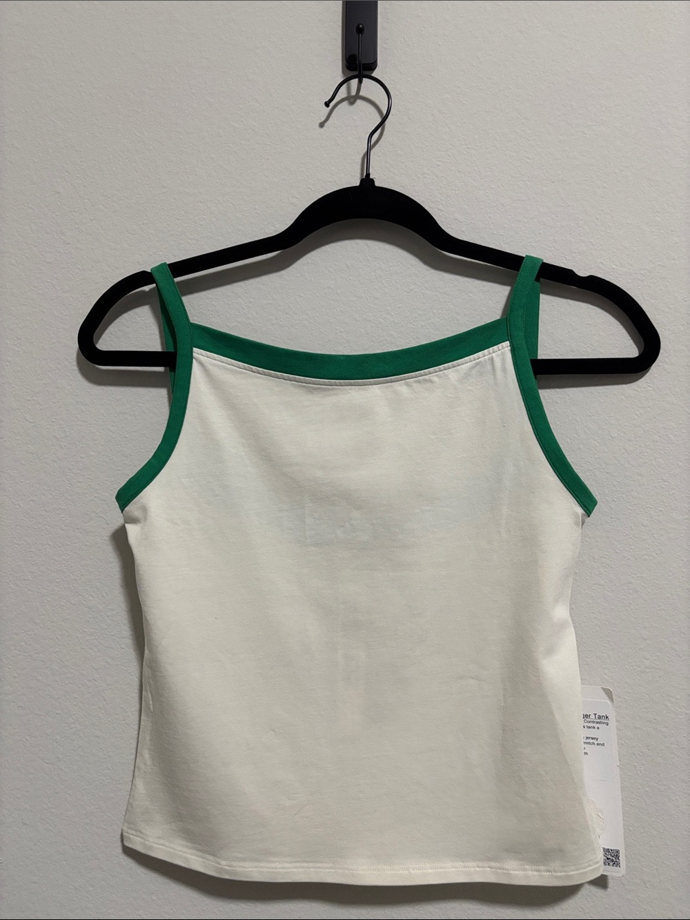 Lululemon Organic Cotton High Neck Ringer Tank- Size XS- Green